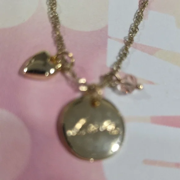 Romantic Gold Love Necklace w/ Heart Charm – Women’s Fashion Jewelry - Picture 5 of 6